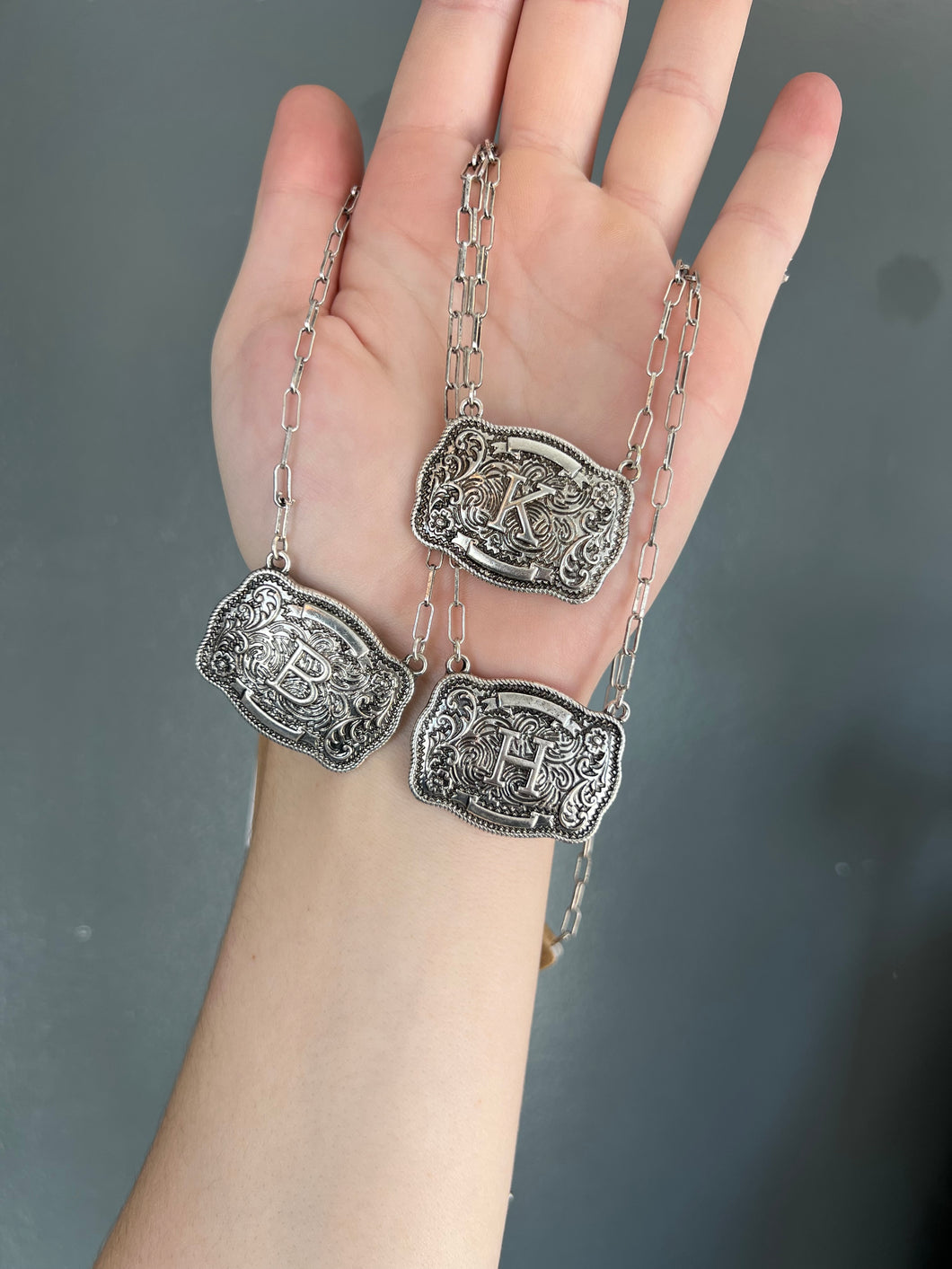 Buckle Initial Necklace