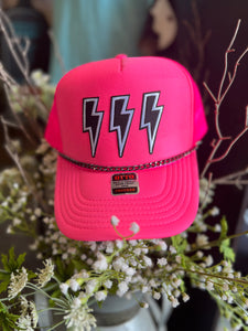 Lightning bolts Hat-Pink