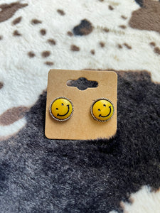 Smiley Stud Earrings