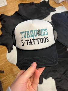 Turq & Tatts Trucker Hat
