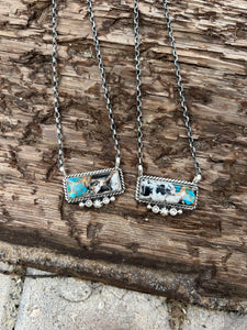Mixed Turquoise Bar Necklace