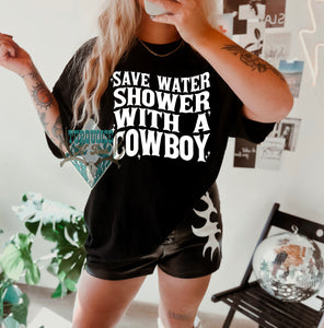 Save Water-Blue Collar Tshirt