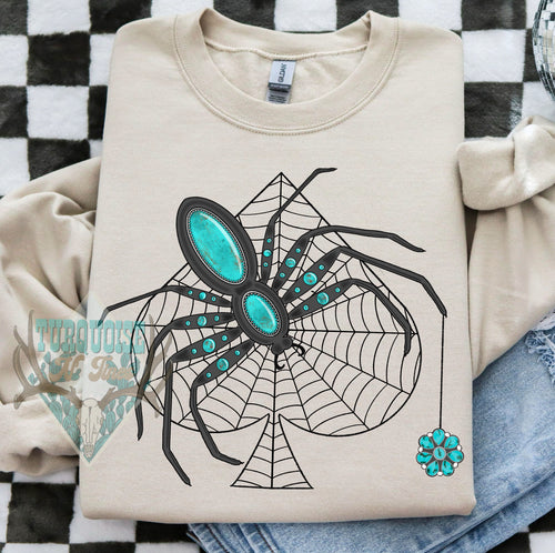 Turquoise Widow Crewneck