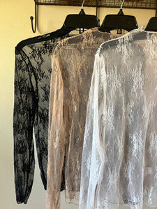 Lacey Mesh layering top